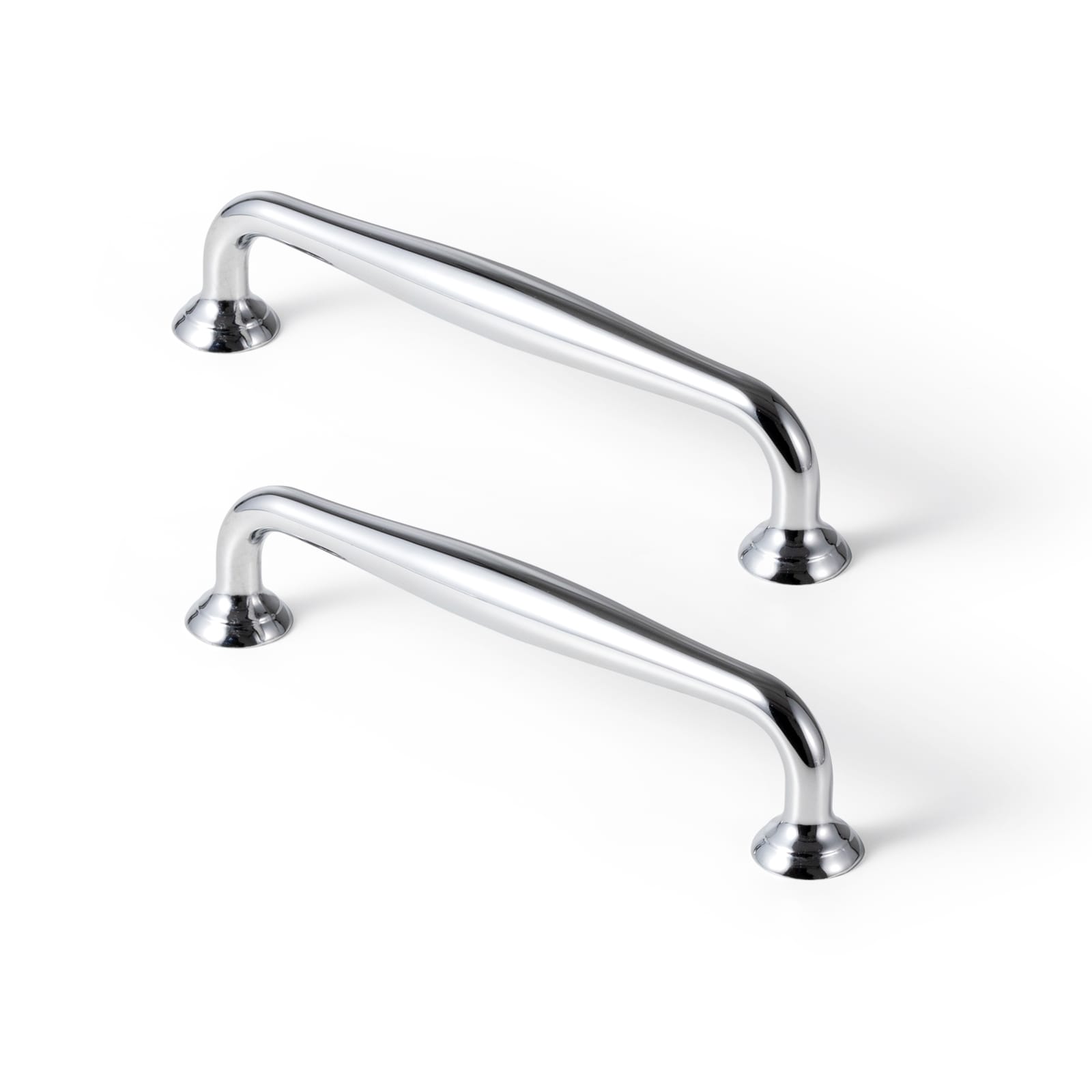 Goo-Ki Polished Chrome / 5'' Hole Center / 6 Pack Antique Brass Cabinet Pulls Solid Drawer Handles for Kitchen
