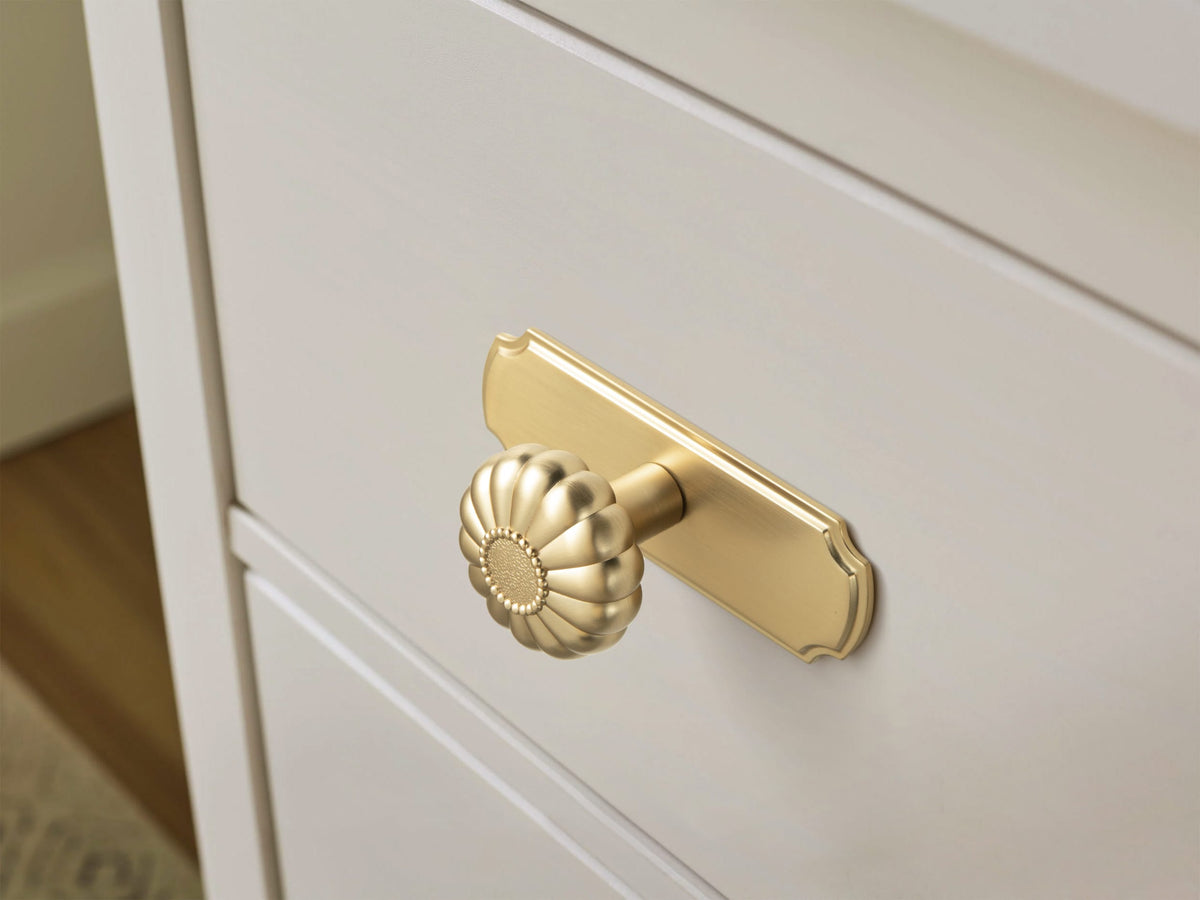 Goo-Ki Pumpkin Shape Vintage Cabinet Knobs 1.25 Inch Diameter Drawer Knobs