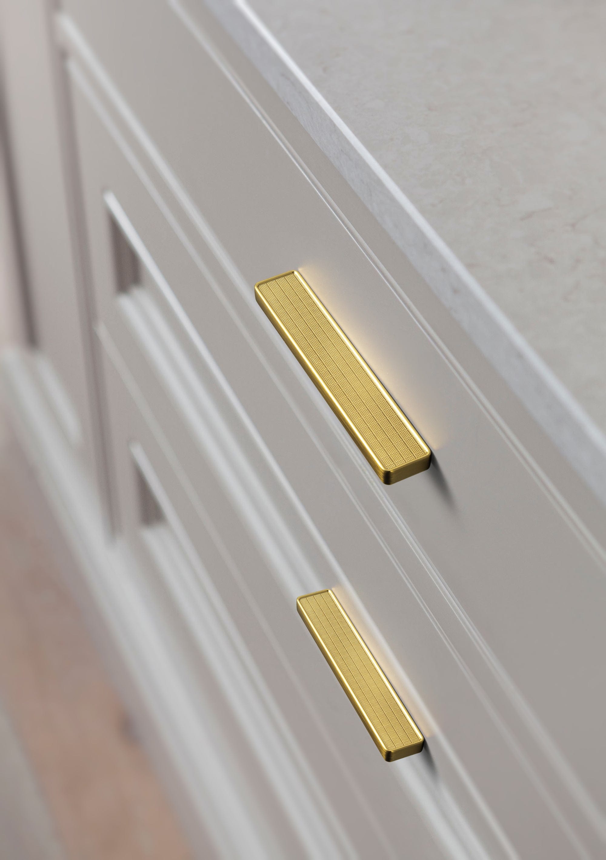 Goo-Ki Rectangular Kitchen Drawer Pulls Finger Pull Modern Zinc Alloy Cabinet Handles