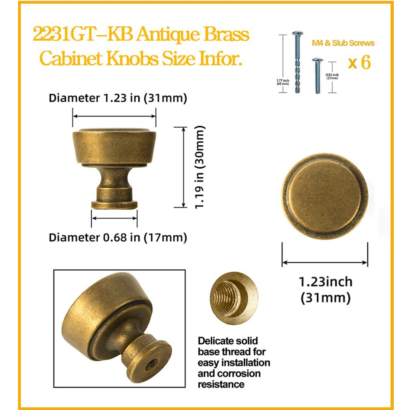 Goo-Ki Retro Drawer Knobs for Dresser Cupboard Solid Zinc Alloy Single Hole Cabinet Hardware