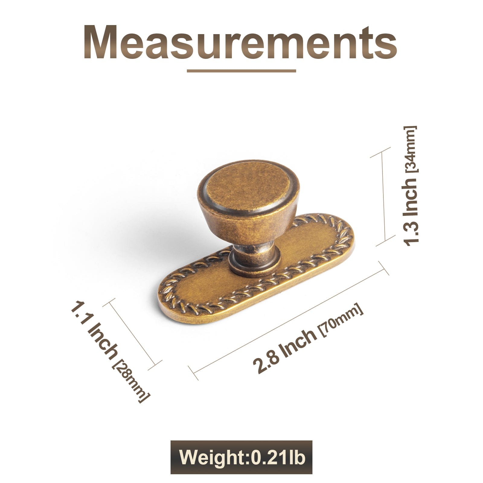 Goo-Ki Retro Drawer Knobs for Dresser Cupboard Solid Zinc Alloy Single Hole Cabinet Hardware