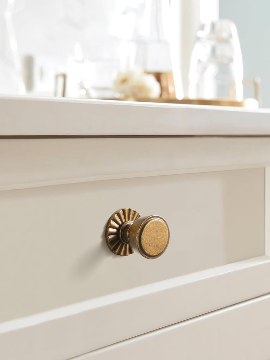 Goo-Ki Retro Drawer Knobs for Dresser Cupboard Solid Zinc Alloy Single Hole Cabinet Hardware