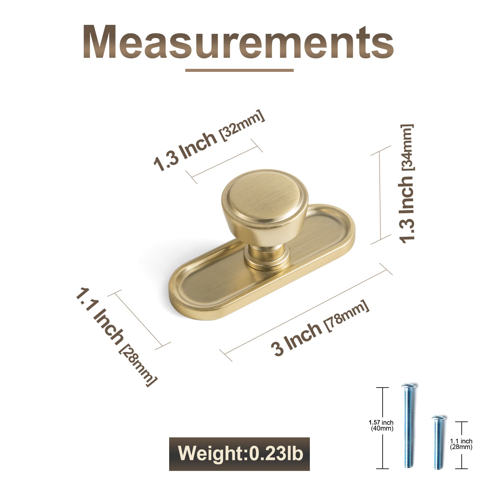 Goo-Ki Retro Drawer Knobs for Dresser Cupboard Solid Zinc Alloy Single Hole Cabinet Hardware