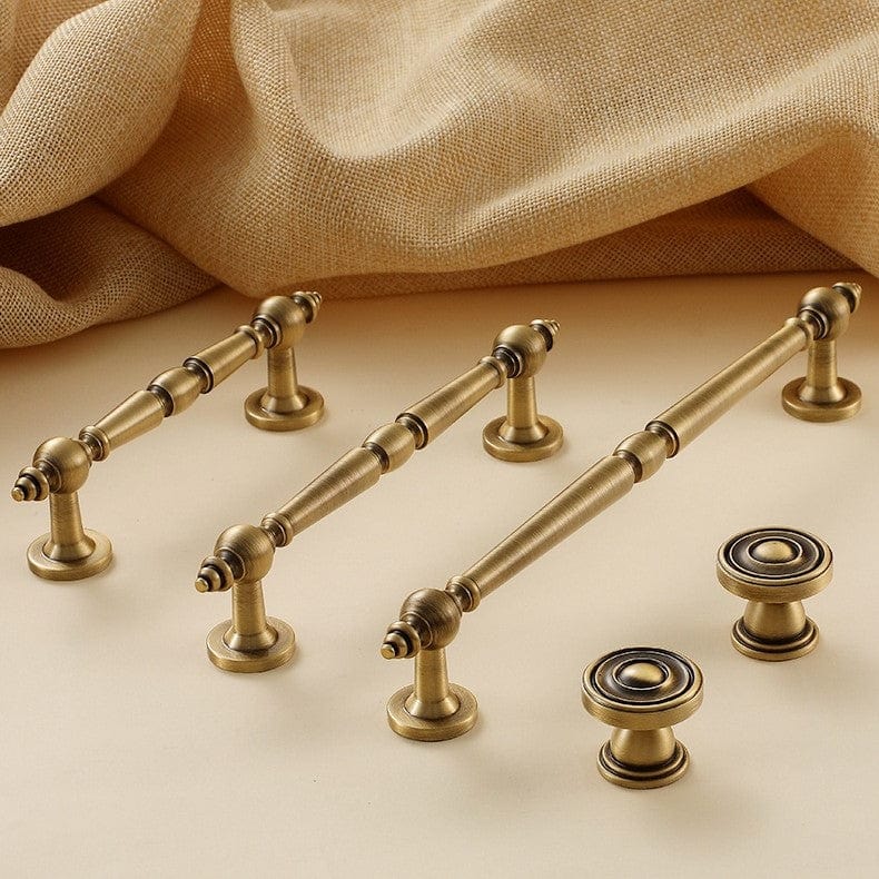 Goo-Ki Retro Pure Copper Wardrobe Handle Vintage Stain Brass Cabinet Pulls