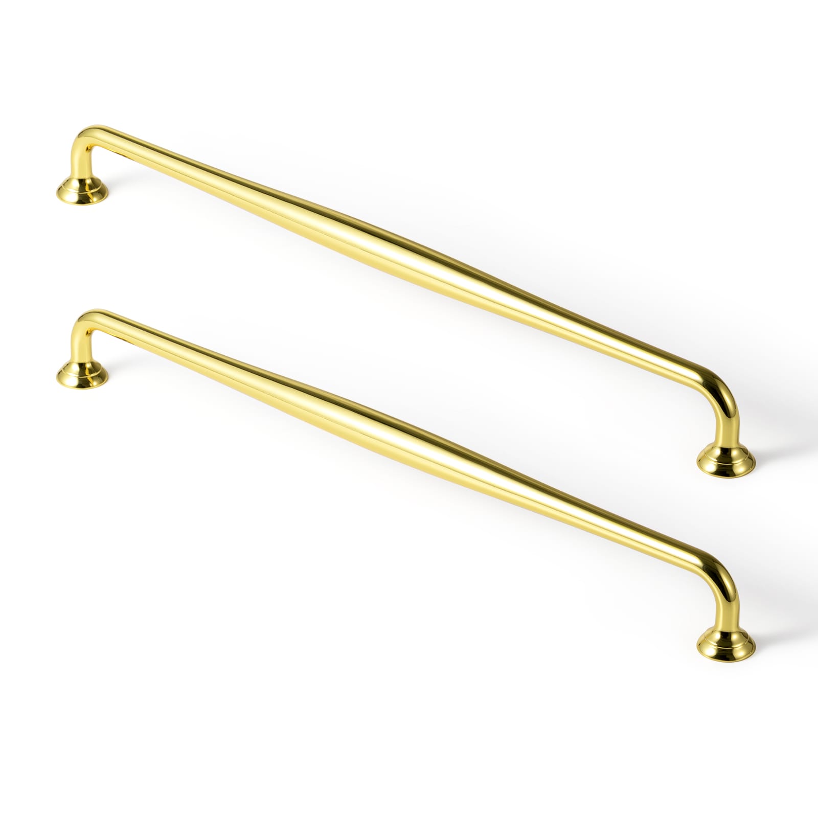 Goo-Ki Rich Gold / 12.6'' Hole Center / 6 Pack Antique Brass Cabinet Pulls Solid Drawer Handles for Kitchen
