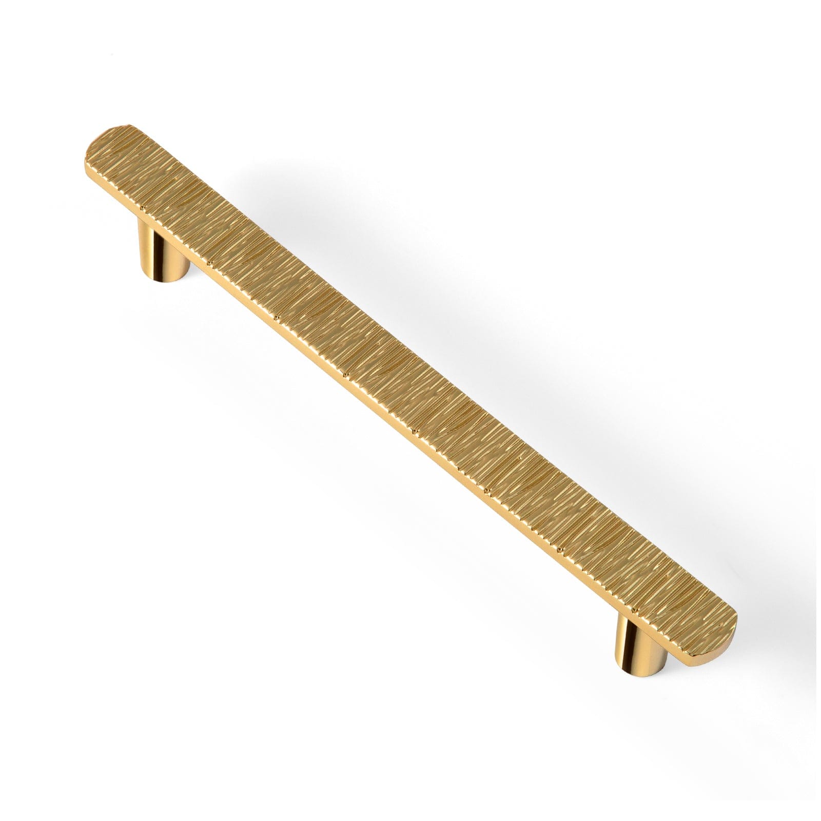Goo-Ki Rich Gold / 5'' Hole Center / 6 Pack Striped Hammerline Cabinet Pulls Light Luxury Elegant Kitchen Hardware