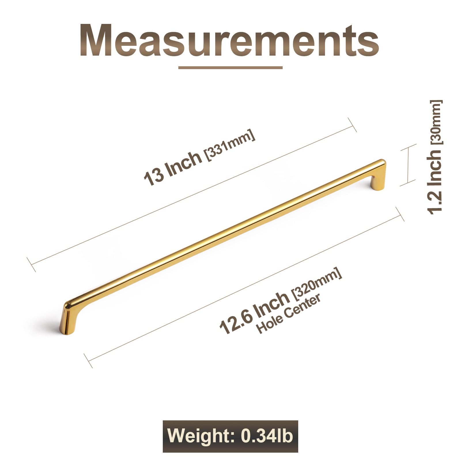 Goo-Ki Rich Gold Cabinet Pulls – Solid Zinc Alloy Modern Hardware