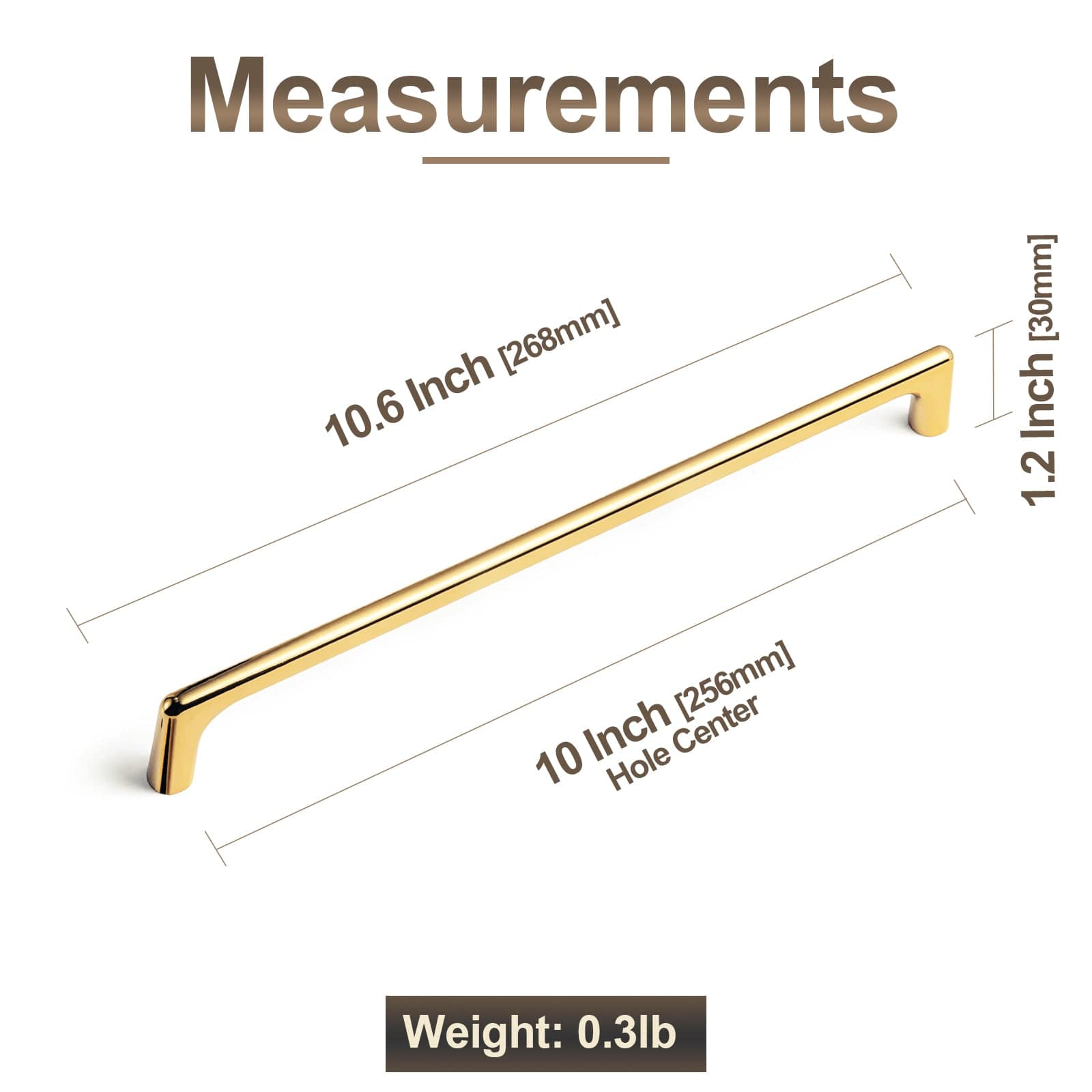 Goo-Ki Rich Gold Cabinet Pulls – Solid Zinc Alloy Modern Hardware