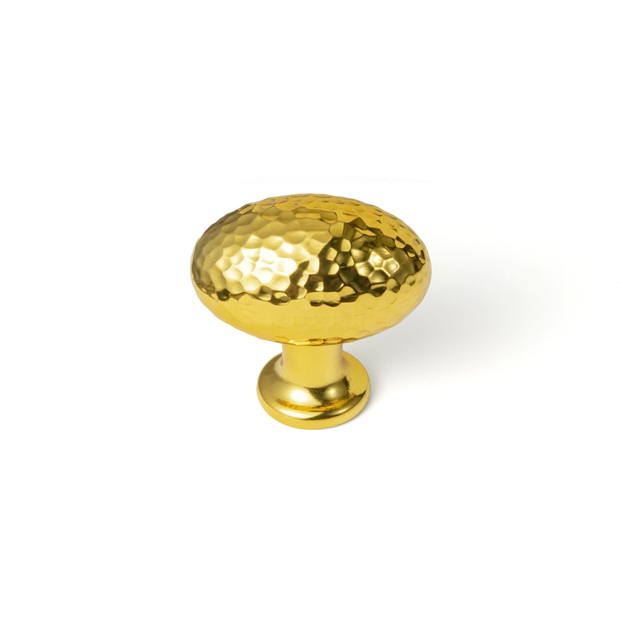 Goo-Ki Rich Gold / Knob / 6 Pack Hammered Texture Oval Cabinet Knobs, Egg Shaped Solid Zinc Alloy Drawer Furniture Knobs for Kitchen Cabinets
