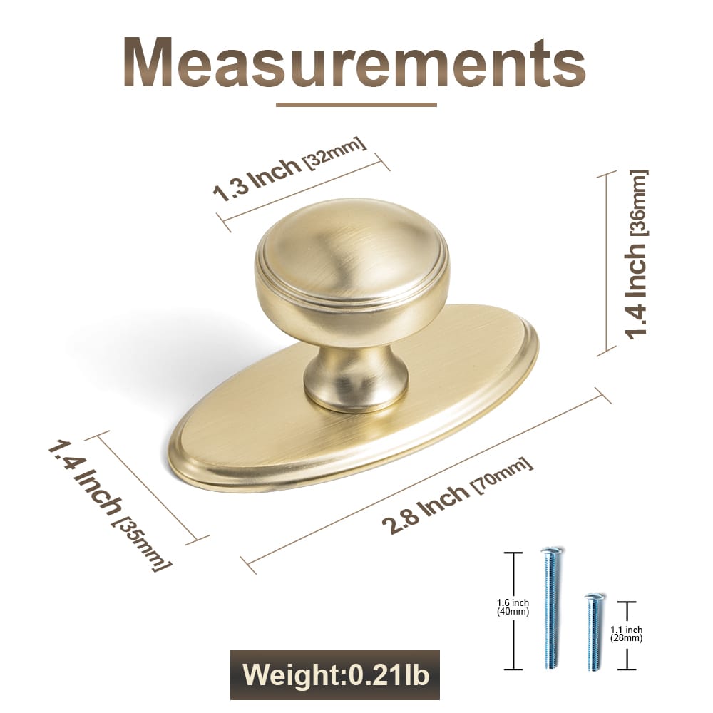 Goo-Ki Ring-Lined Round Dome Cabinet Hardware Zinc Alloy Ball-Shaped Cabinet Knobs