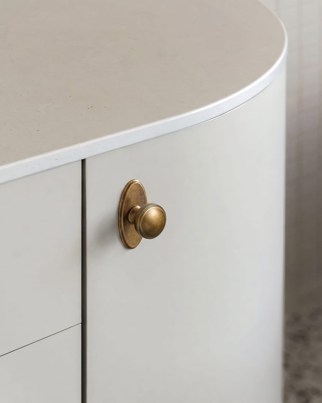 Goo-Ki Ring-Lined Round Dome Cabinet Hardware Zinc Alloy Ball-Shaped Cabinet Knobs