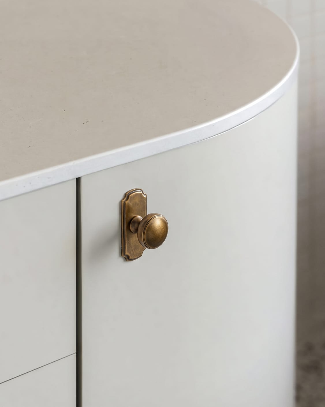 Goo-Ki Ring-Lined Round Dome Cabinet Hardware Zinc Alloy Ball-Shaped Cabinet Knobs