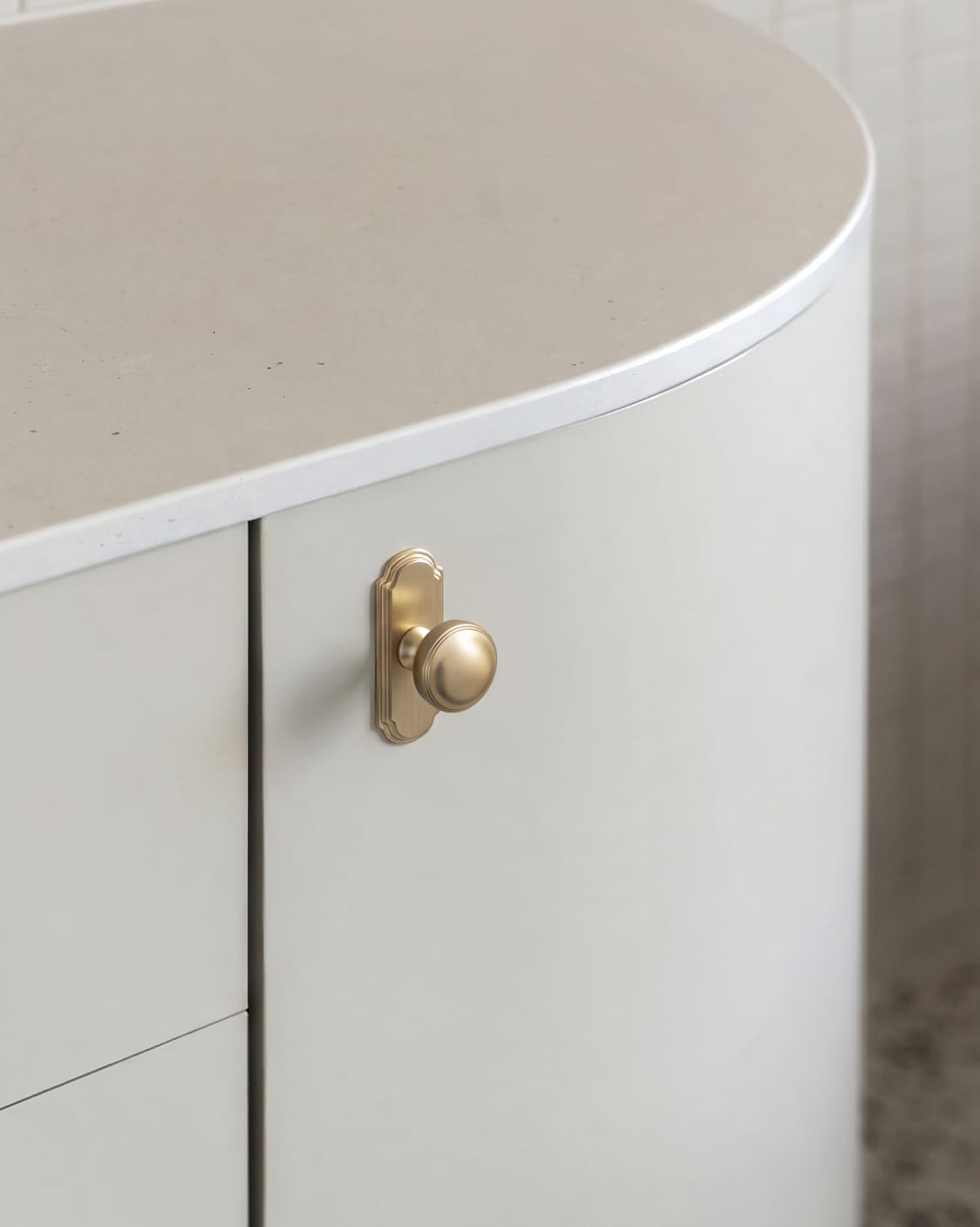Goo-Ki Ring-Lined Round Dome Cabinet Hardware Zinc Alloy Ball-Shaped Cabinet Knobs
