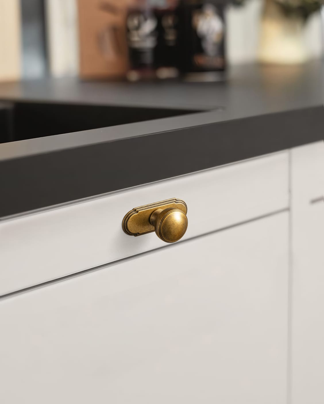 Goo-Ki Ring-Lined Round Dome Cabinet Hardware Zinc Alloy Ball-Shaped Cabinet Knobs