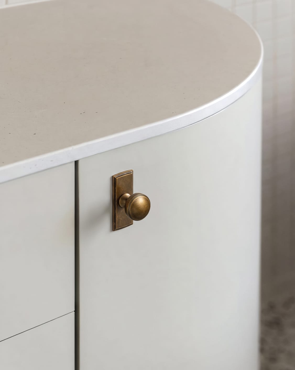 Goo-Ki Ring-Lined Round Dome Cabinet Hardware Zinc Alloy Ball-Shaped Cabinet Knobs