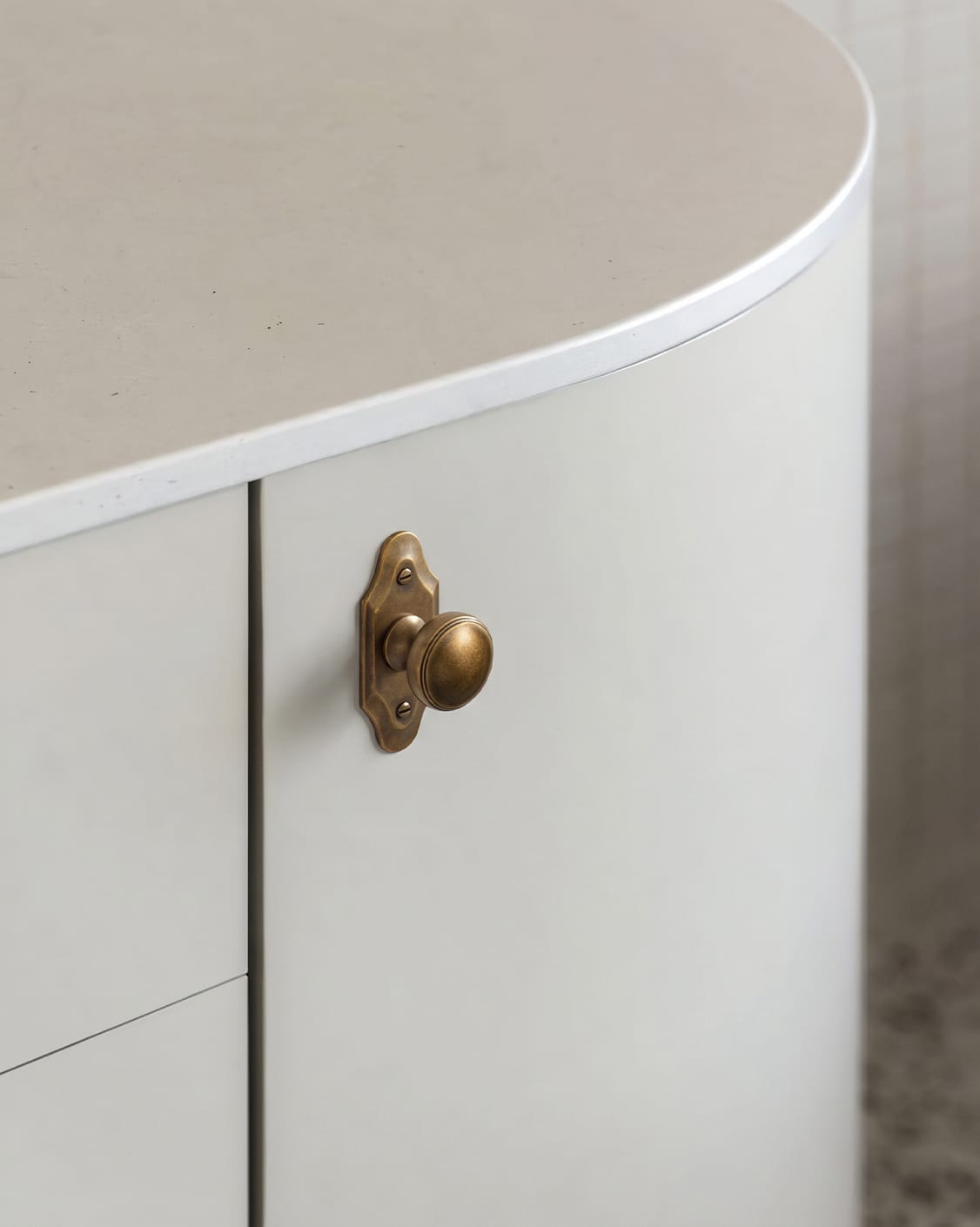 Goo-Ki Ring-Lined Round Dome Cabinet Hardware Zinc Alloy Ball-Shaped Cabinet Knobs
