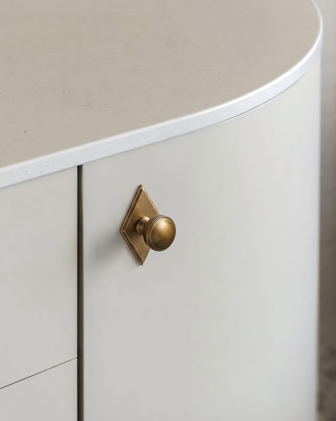 Goo-Ki Ring-Lined Round Dome Cabinet Hardware Zinc Alloy Ball-Shaped Cabinet Knobs