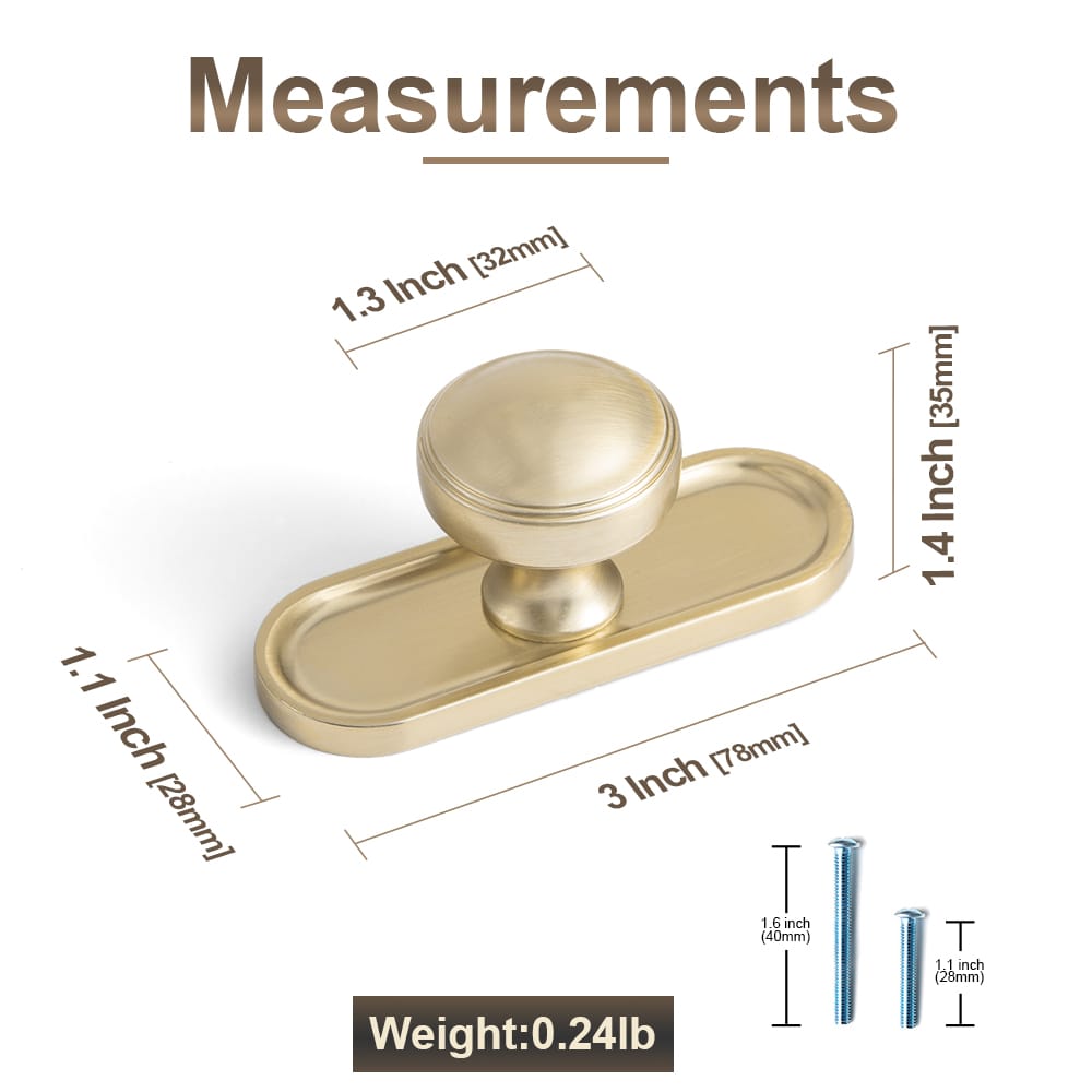 Goo-Ki Ring-Lined Round Dome Cabinet Hardware Zinc Alloy Ball-Shaped Cabinet Knobs