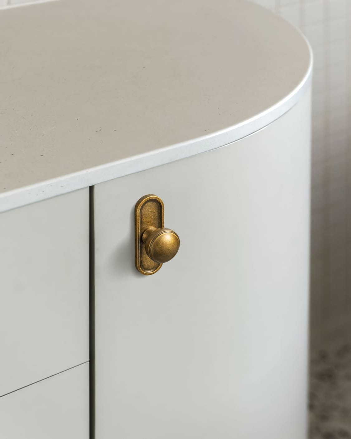 Goo-Ki Ring-Lined Round Dome Cabinet Hardware Zinc Alloy Ball-Shaped Cabinet Knobs