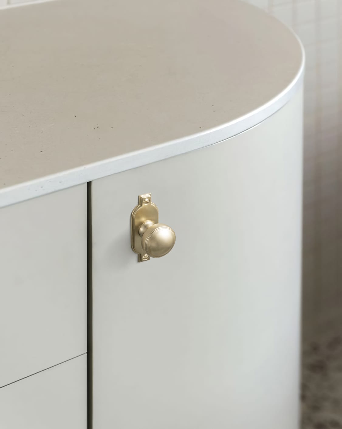 Goo-Ki Ring-Lined Round Dome Cabinet Hardware Zinc Alloy Ball-Shaped Cabinet Knobs