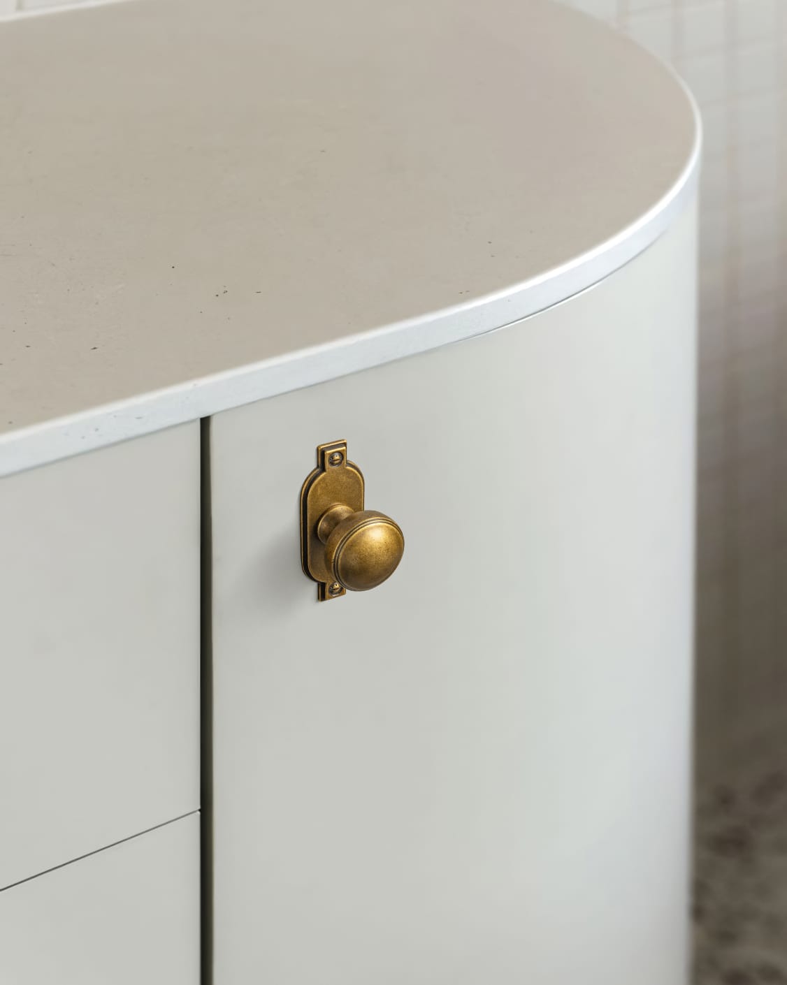 Goo-Ki Ring-Lined Round Dome Cabinet Hardware Zinc Alloy Ball-Shaped Cabinet Knobs