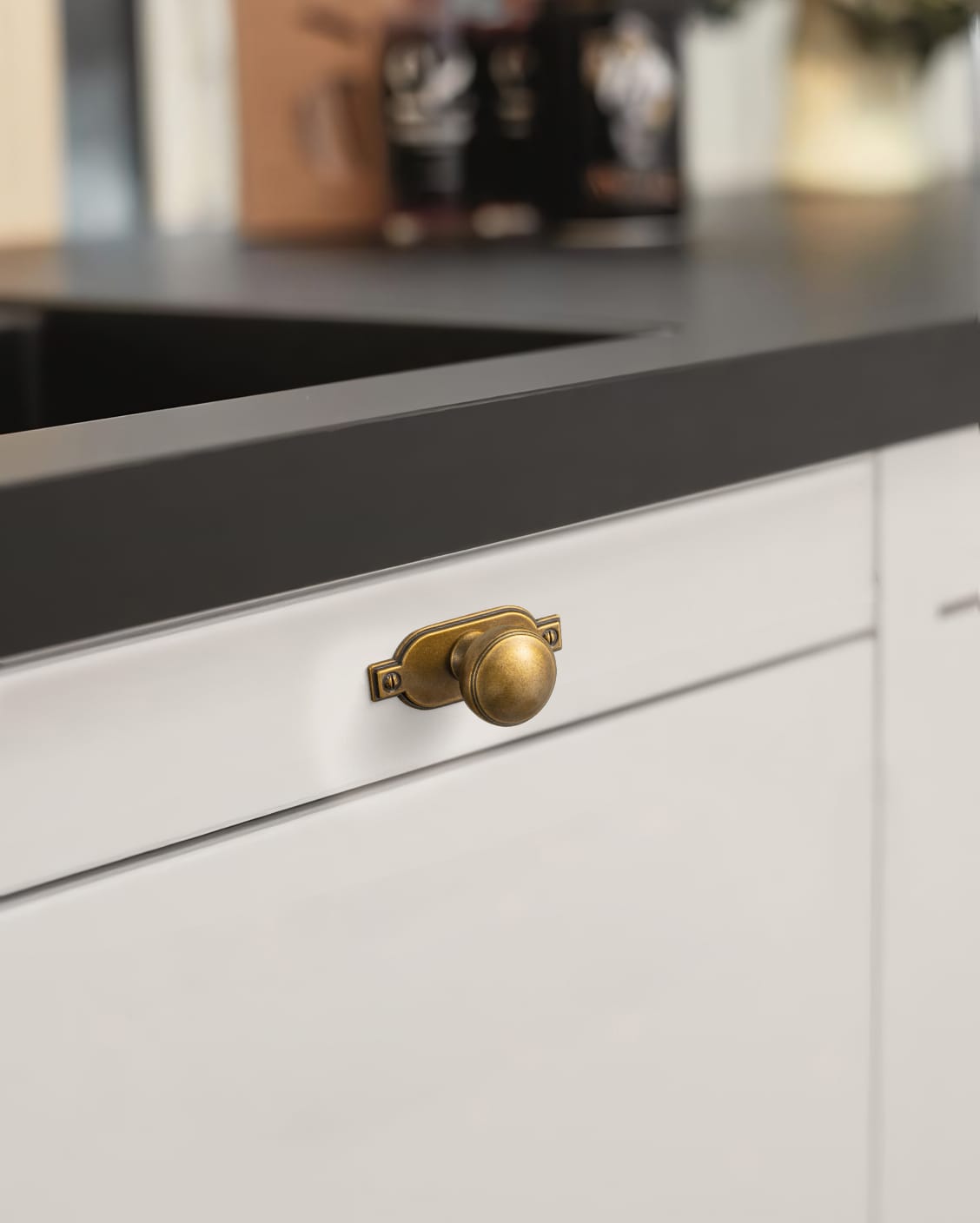 Goo-Ki Ring-Lined Round Dome Cabinet Hardware Zinc Alloy Ball-Shaped Cabinet Knobs