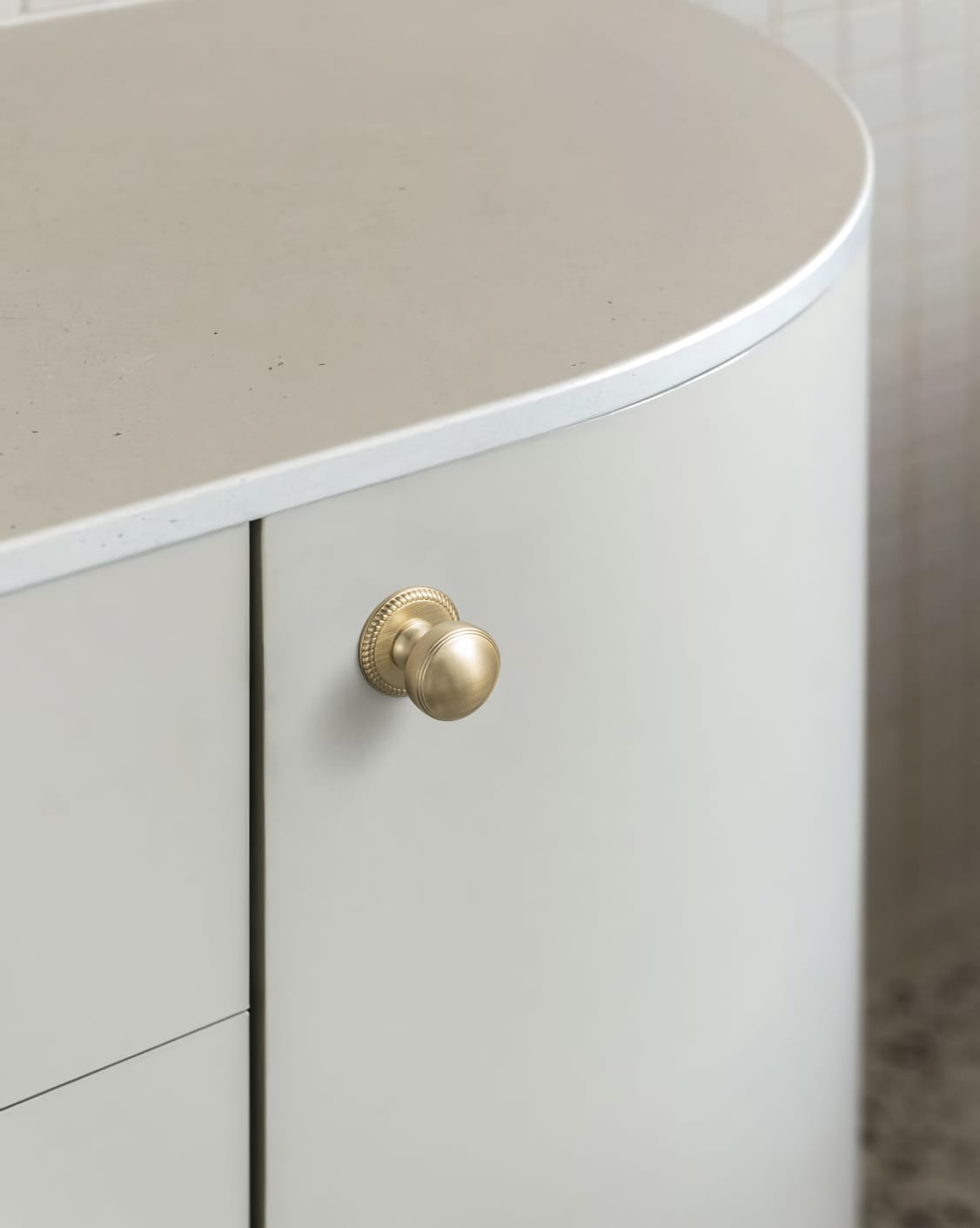 Goo-Ki Ring-Lined Round Dome Cabinet Hardware Zinc Alloy Ball-Shaped Cabinet Knobs
