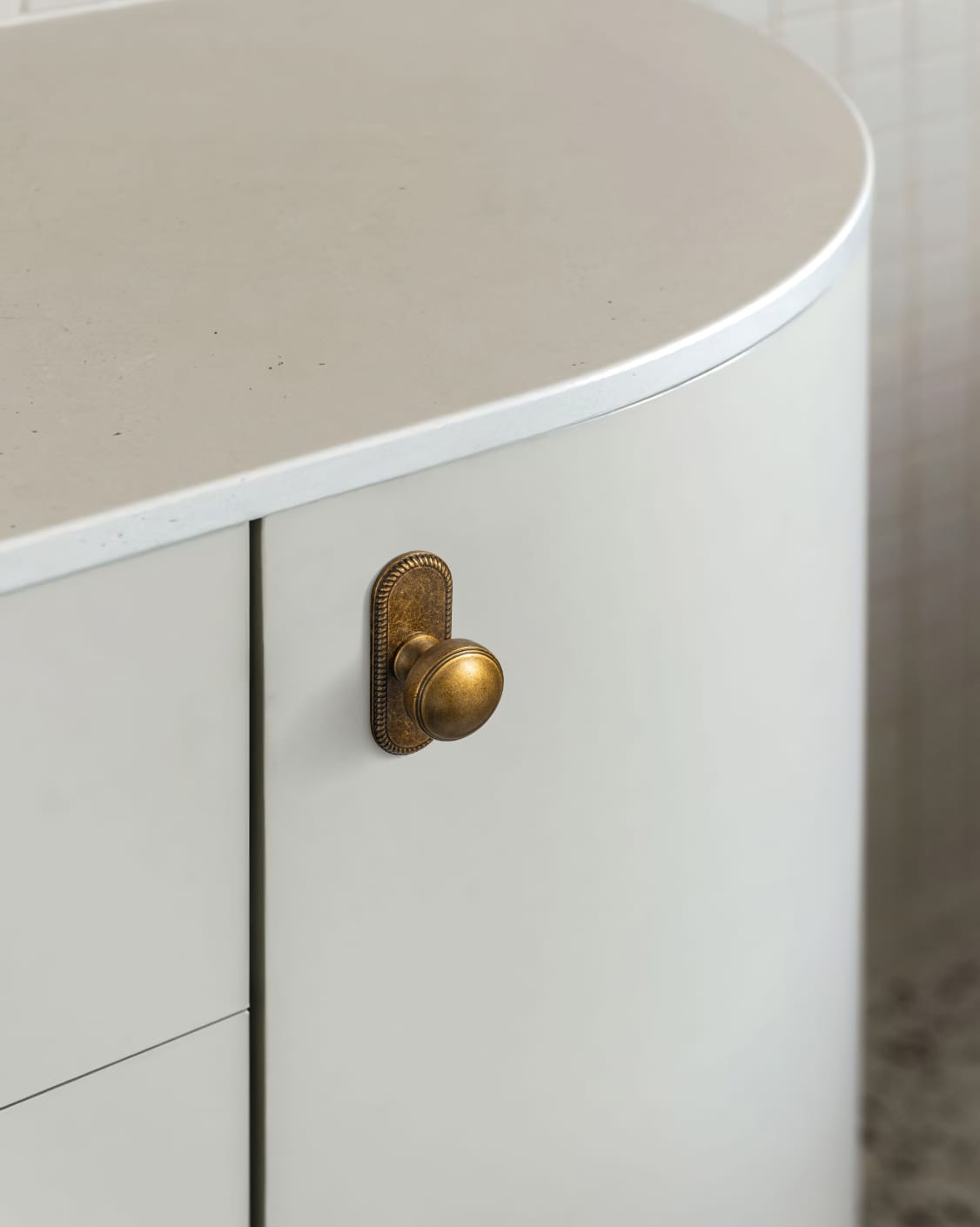 Goo-Ki Ring-Lined Round Dome Cabinet Hardware Zinc Alloy Ball-Shaped Cabinet Knobs