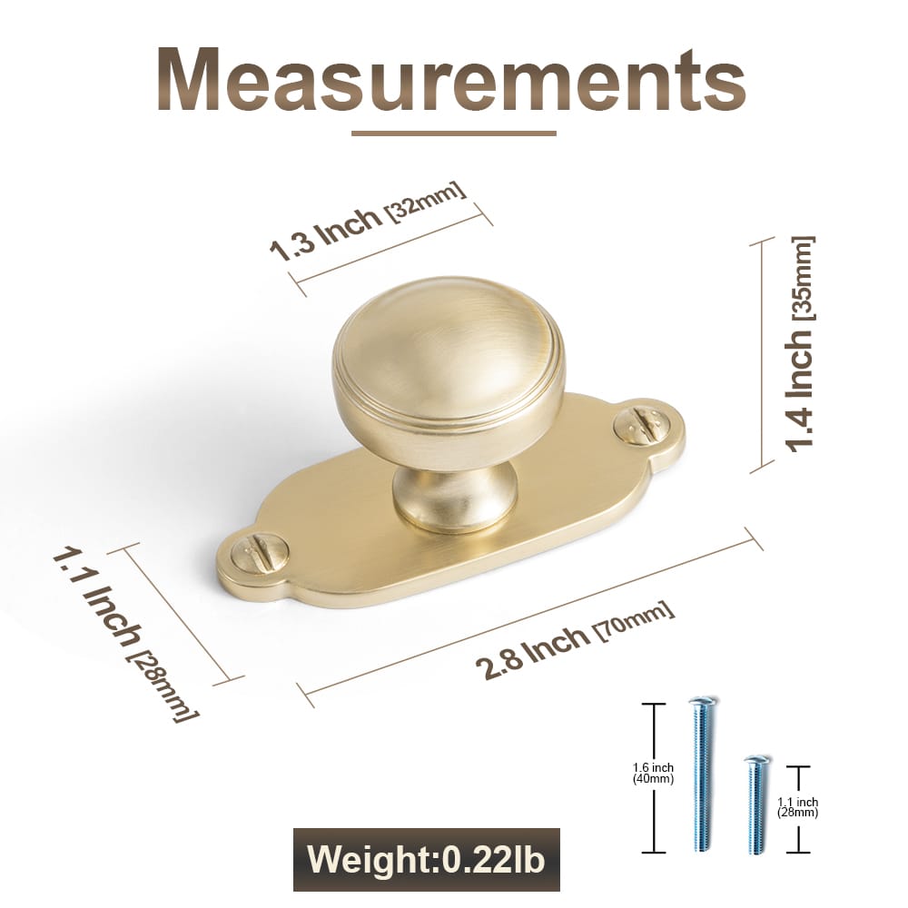 Goo-Ki Ring-Lined Round Dome Cabinet Hardware Zinc Alloy Ball-Shaped Cabinet Knobs