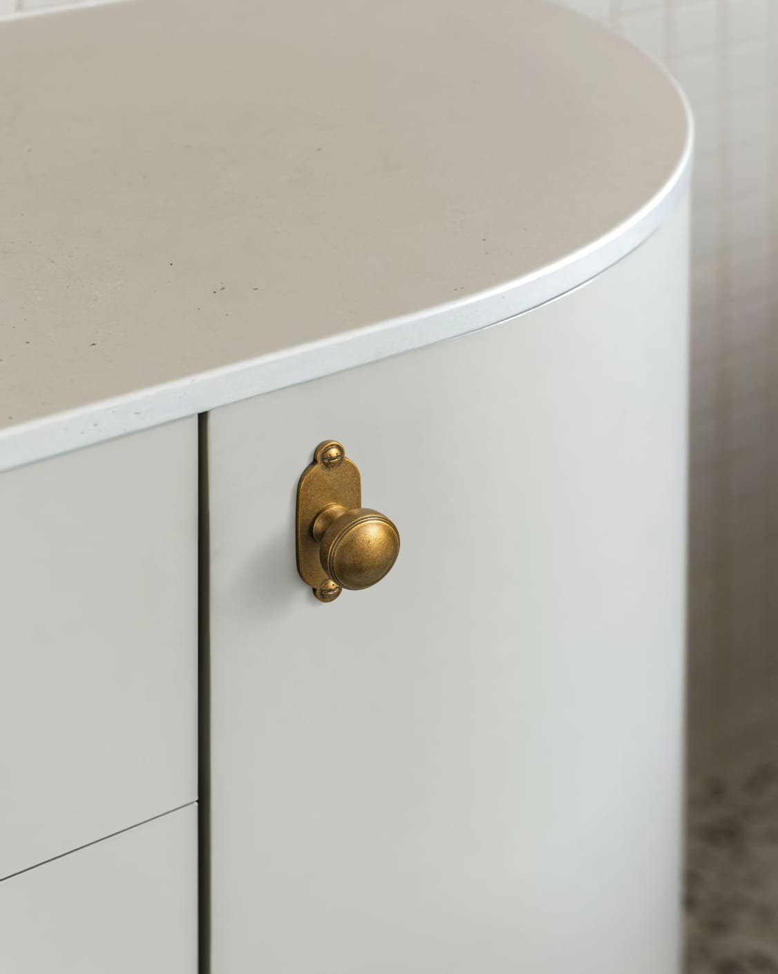 Goo-Ki Ring-Lined Round Dome Cabinet Hardware Zinc Alloy Ball-Shaped Cabinet Knobs