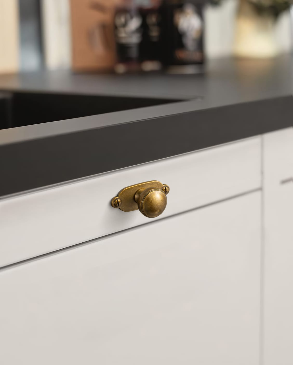 Goo-Ki Ring-Lined Round Dome Cabinet Hardware Zinc Alloy Ball-Shaped Cabinet Knobs