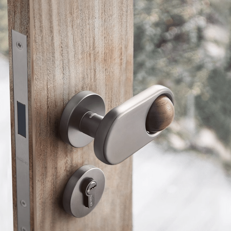 Goo-Ki Rotatable Black Walnut Door Lock American Style Bedroom Interior Door Lockset
