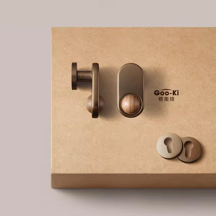 Goo-Ki Rotatable Black Walnut Door Lock American Style Bedroom Interior Door Lockset