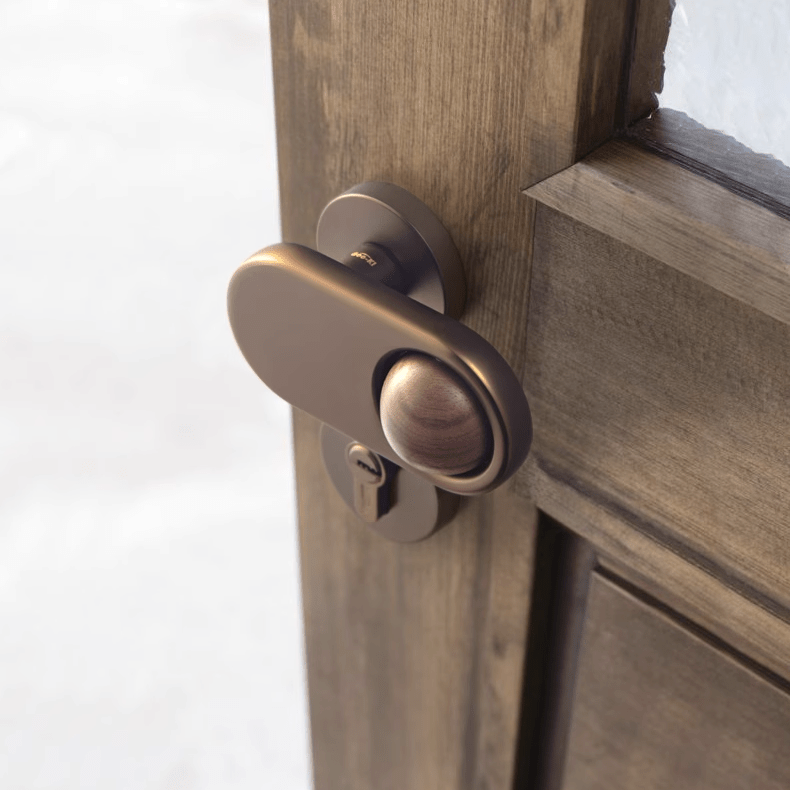 Goo-Ki Rotatable Black Walnut Door Lock American Style Bedroom Interior Door Lockset