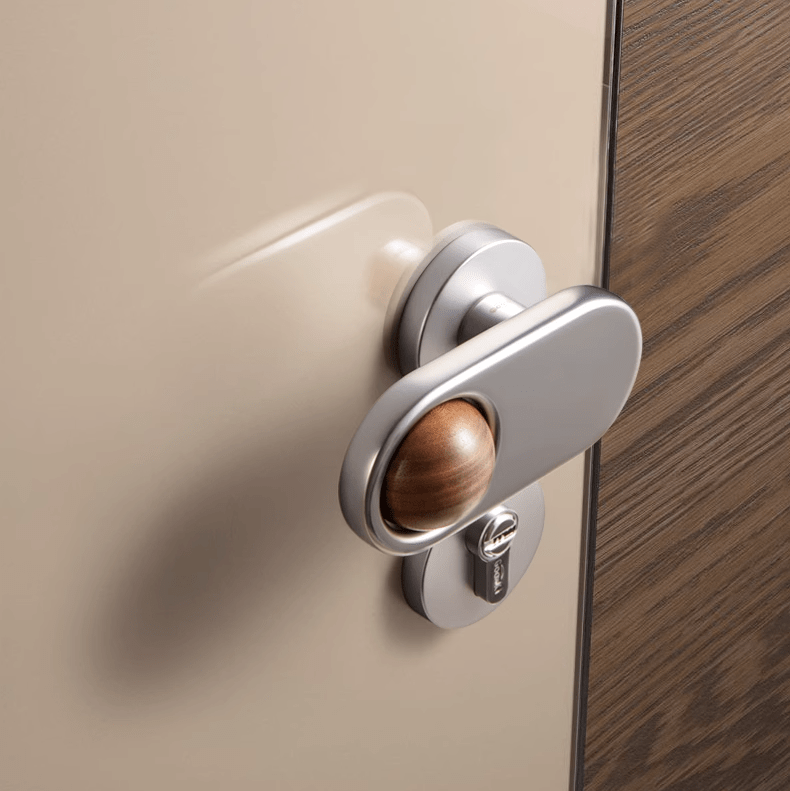 Goo-Ki Rotatable Black Walnut Door Lock American Style Bedroom Interior Door Lockset