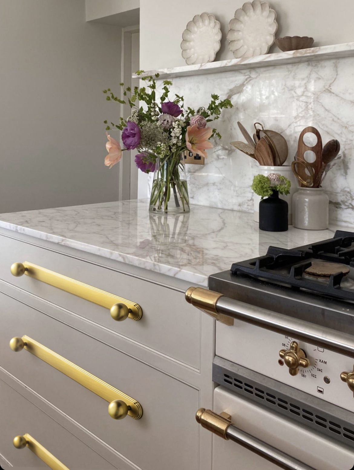Goo-Ki Round Cabinet Knobs with Back Plate Zinc Alloy Cabinet Handle with Long Back Plate