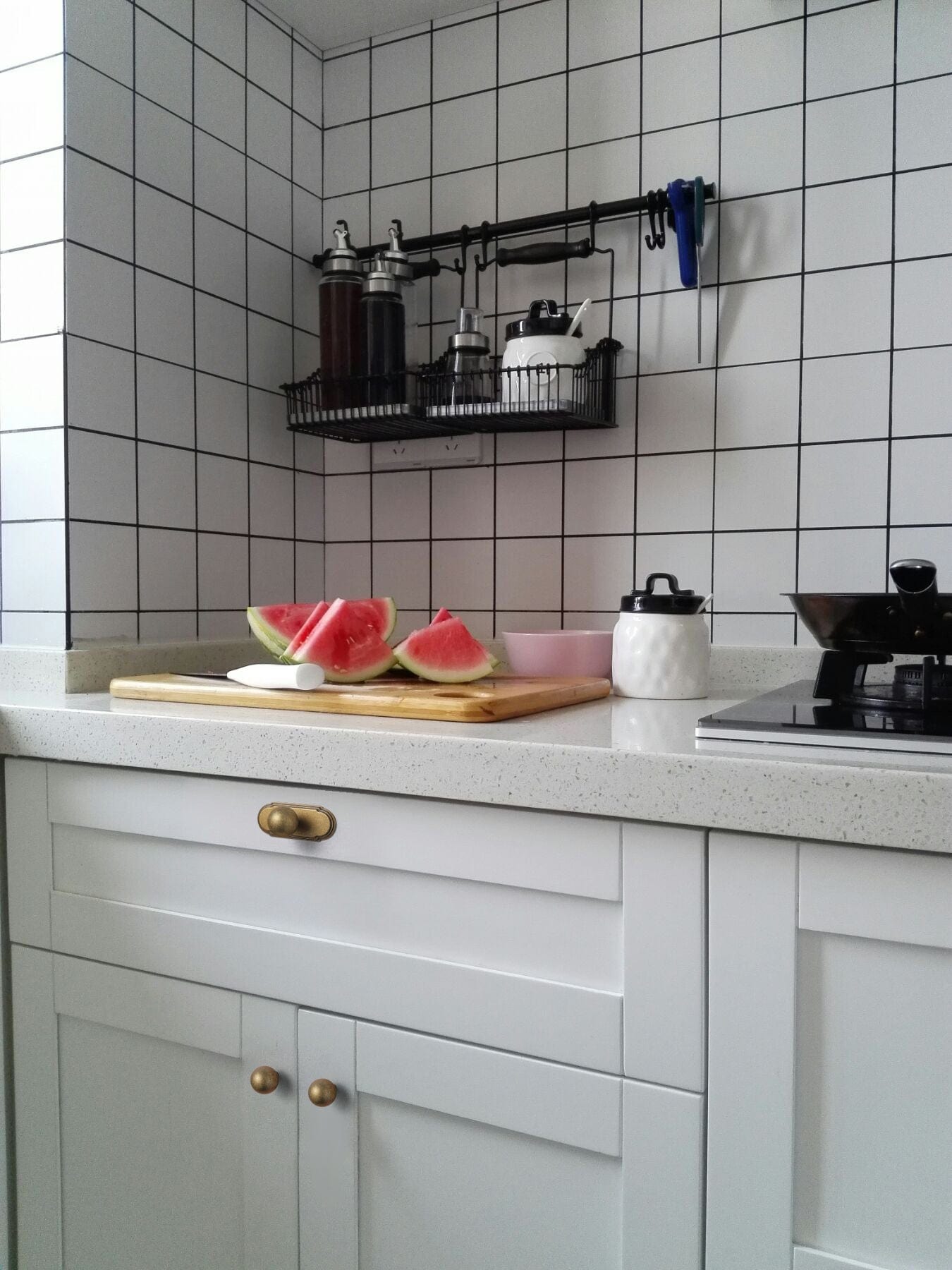 Goo-Ki Round Cabinet Knobs with Back Plate Zinc Alloy Cabinet Handle with Long Back Plate
