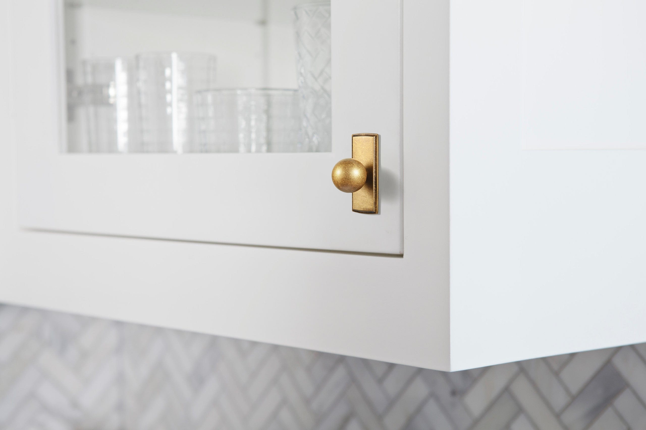 Goo-Ki Round Cabinet Knobs with Back Plate Zinc Alloy Cabinet Handle with Long Back Plate
