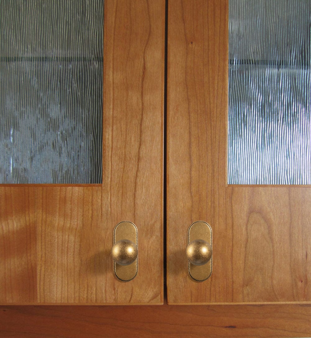 Goo-Ki Round Cabinet Knobs with Back Plate Zinc Alloy Cabinet Handle with Long Back Plate