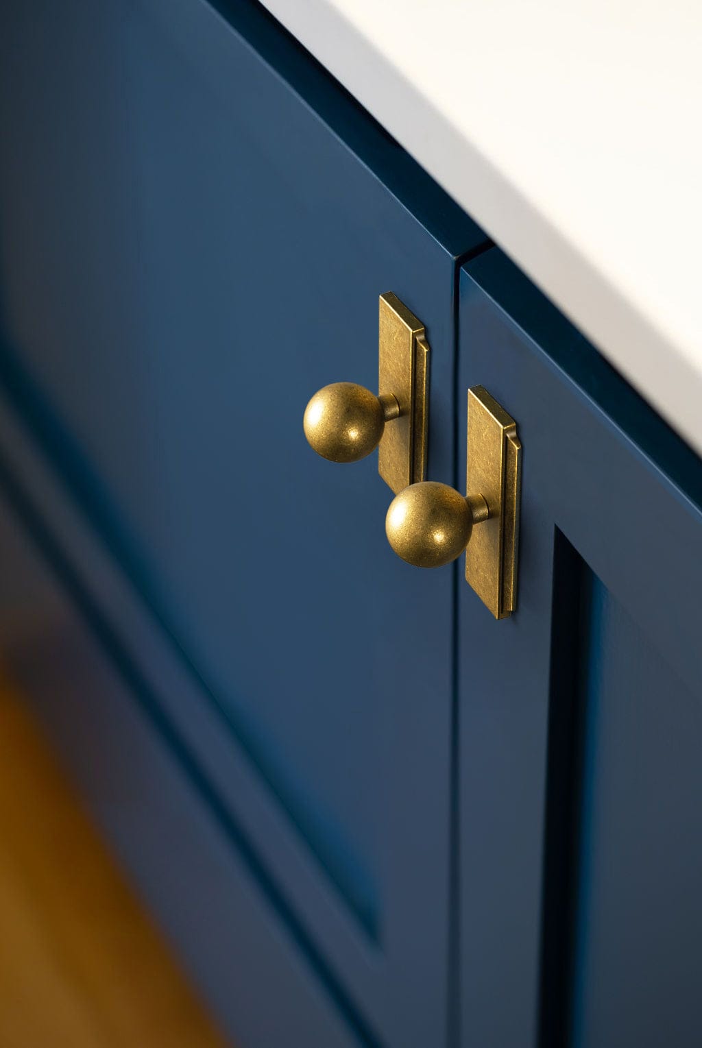 Goo-Ki Round Cabinet Knobs with Back Plate Zinc Alloy Cabinet Handle with Long Back Plate