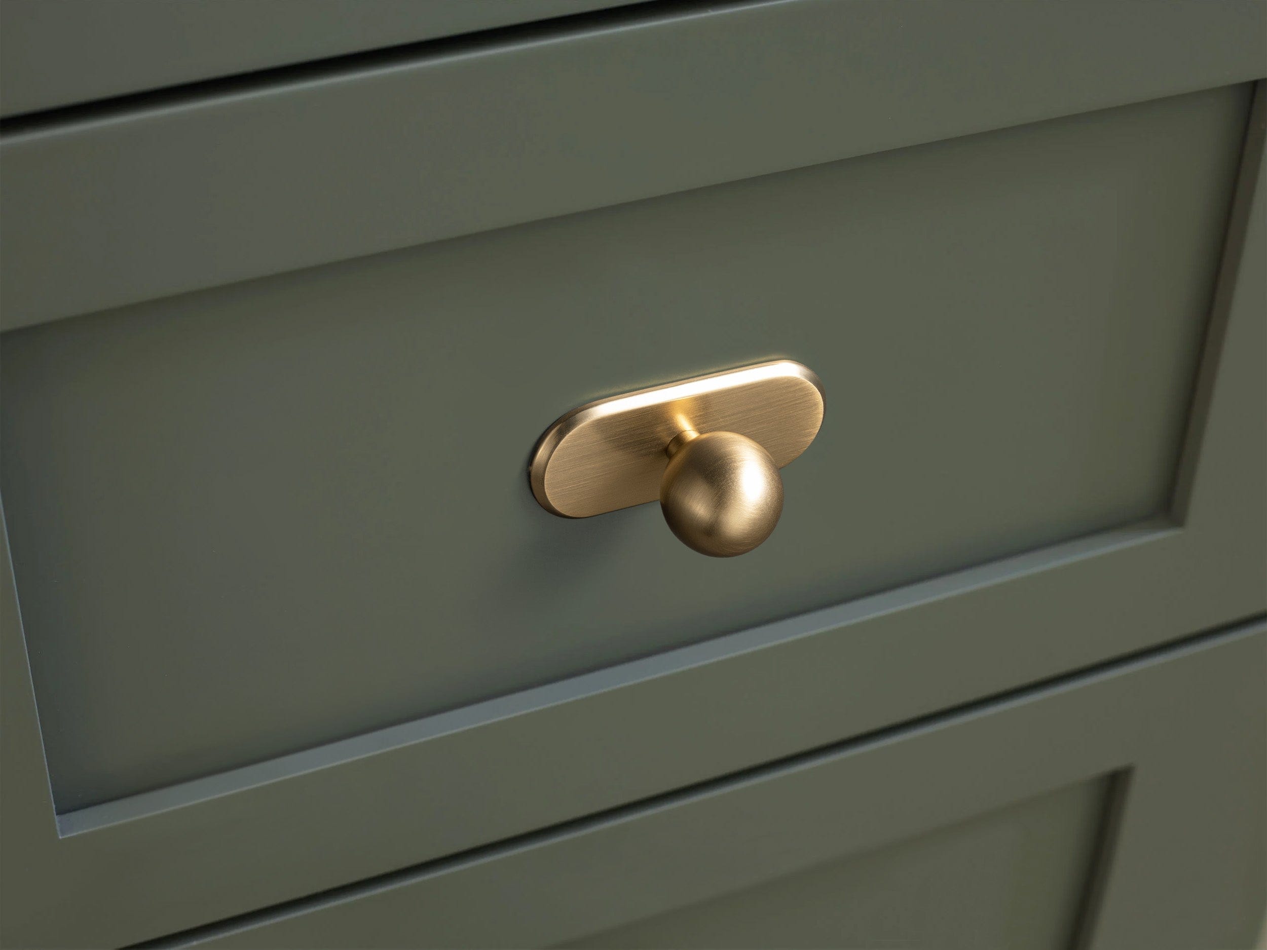 Goo-Ki Round Cabinet Knobs with Back Plate Zinc Alloy Cabinet Handle with Long Back Plate