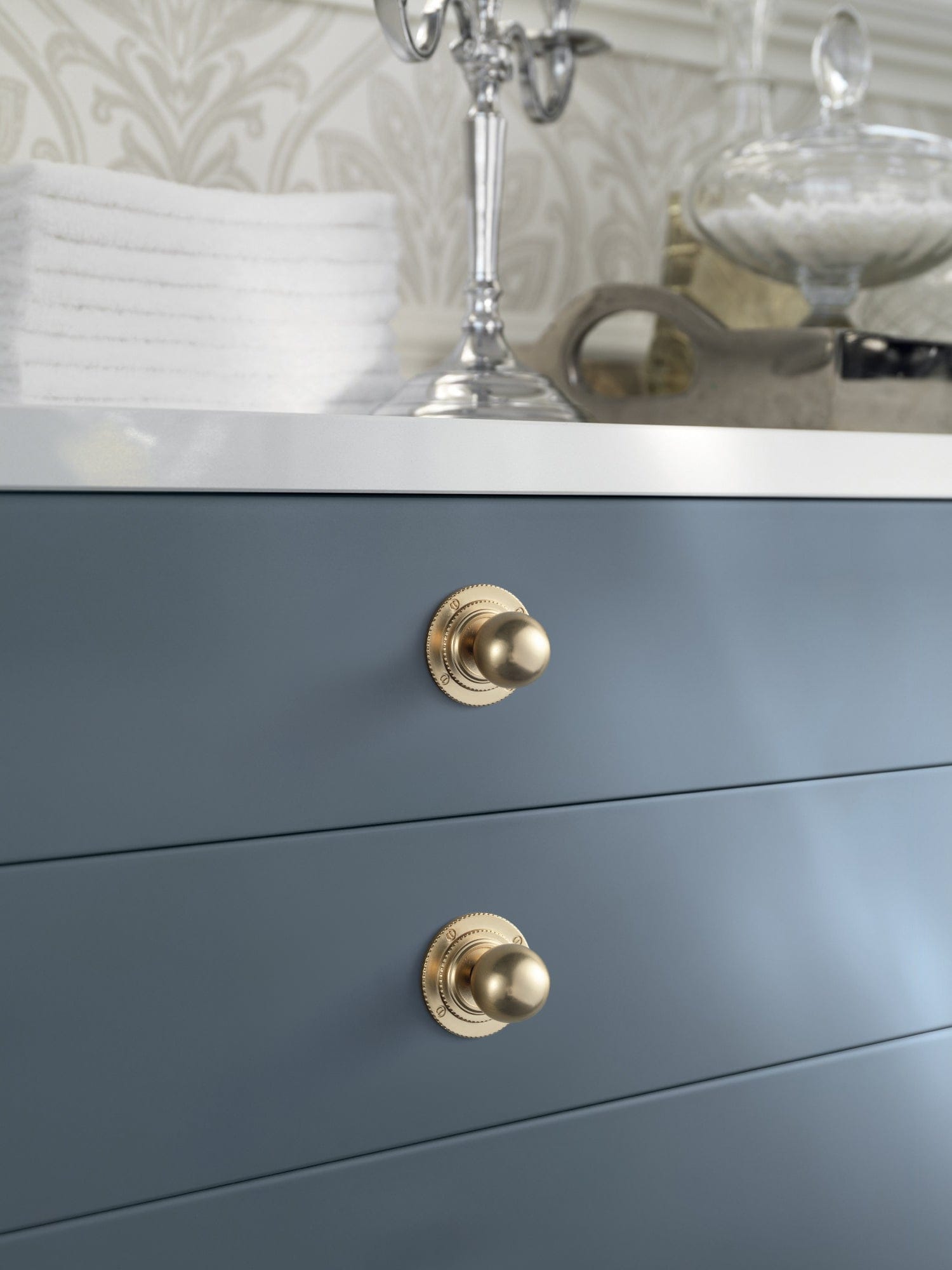 Goo-Ki Round Cabinet Knobs with Back Plate Zinc Alloy Cabinet Handle with Long Back Plate