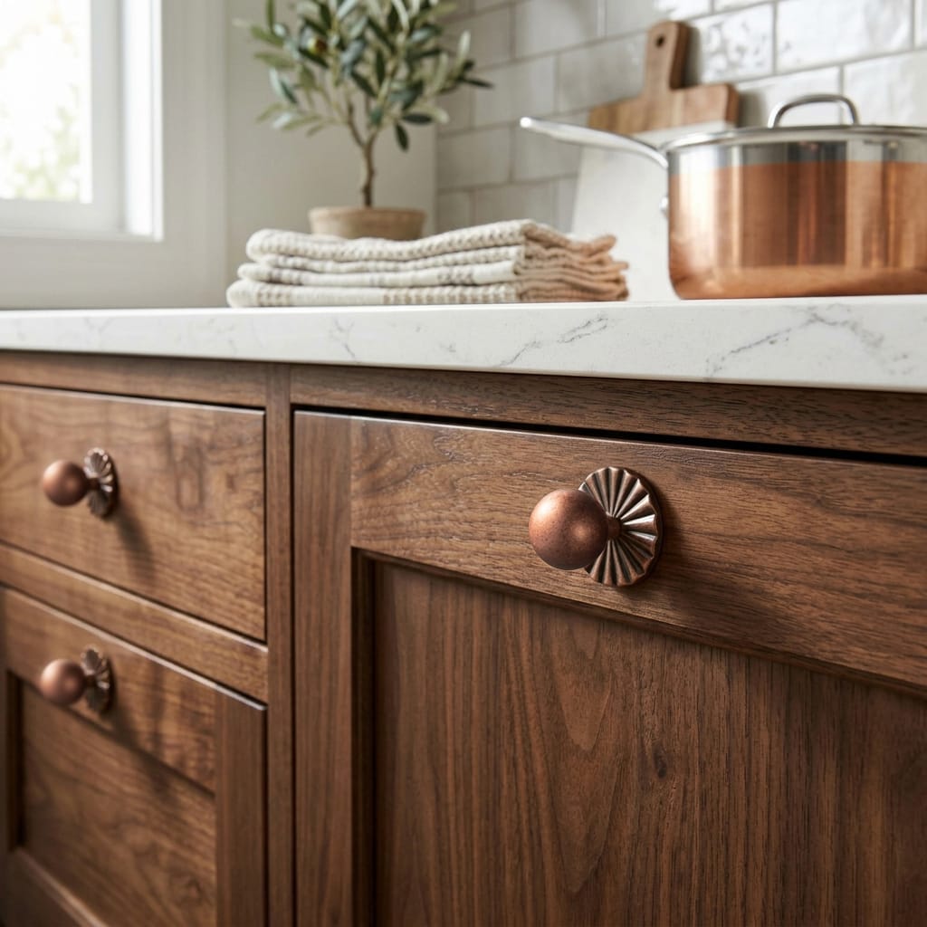Goo-Ki Round Cabinet Knobs with Back Plate Zinc Alloy Cabinet Handle with Long Back Plate