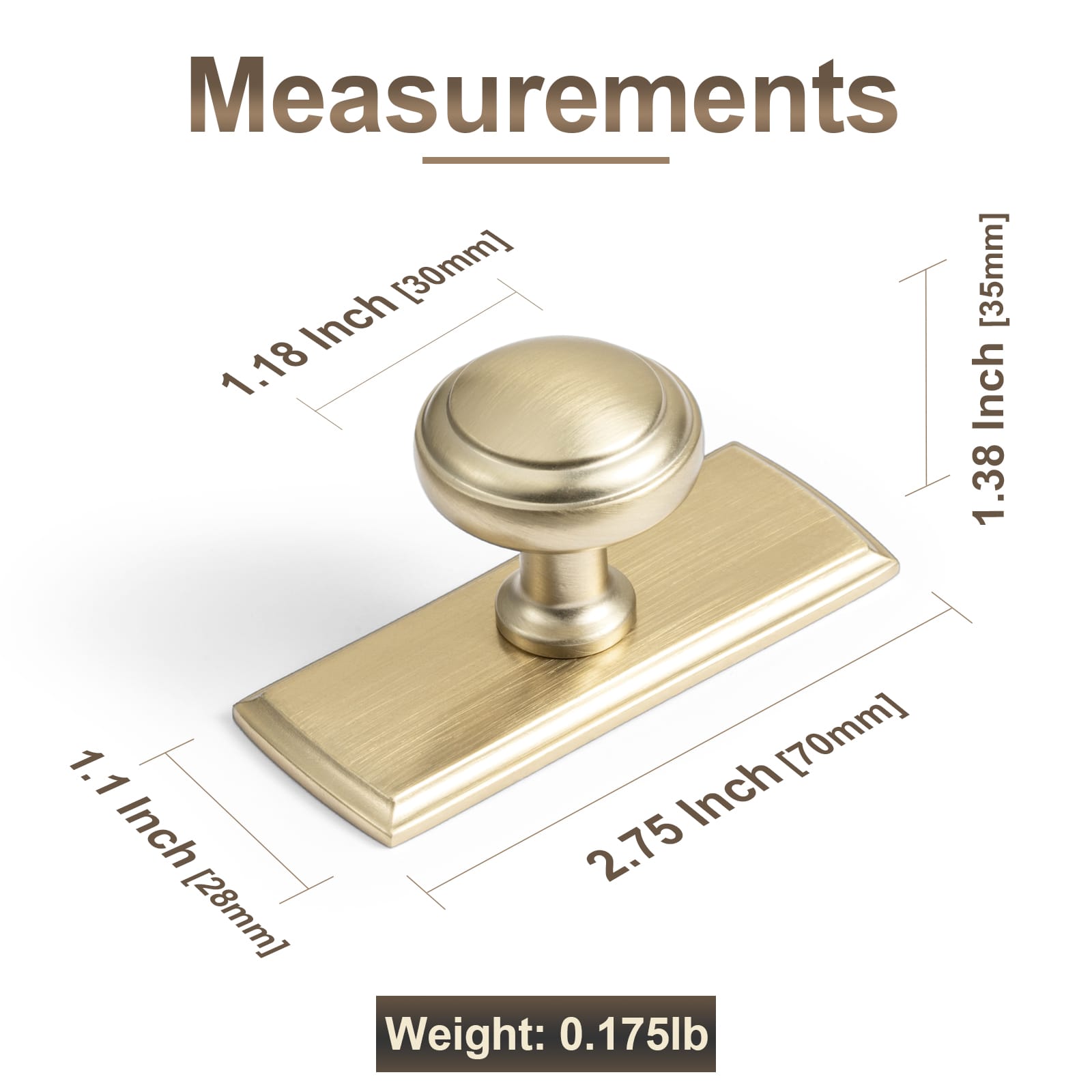 Goo-Ki Round Mushroom Cabinet Knobs, Solid Zinc Alloy Single Hole Drawer Knobs, Vintage Furniture Hardware