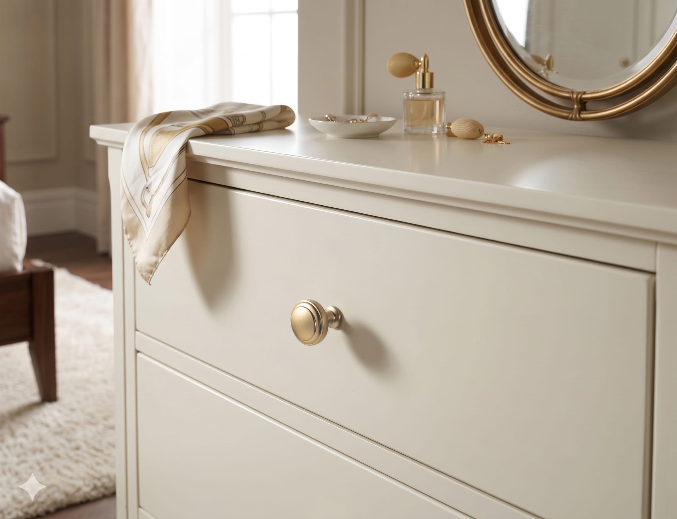 Goo-Ki Round Mushroom Cabinet Knobs, Solid Zinc Alloy Single Hole Drawer Knobs, Vintage Furniture Hardware
