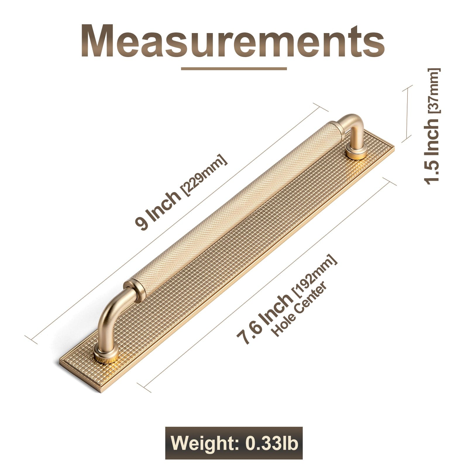 Goo-Ki Rustic Vintage Cabinet Bar Pulls with Textured Grip Knurled Metal Alloy Drawer Handles