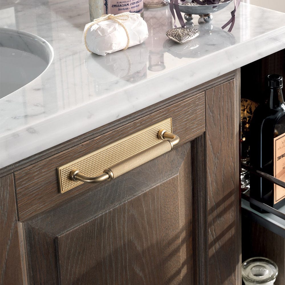 Goo-Ki Rustic Vintage Cabinet Bar Pulls with Textured Grip Knurled Metal Alloy Drawer Handles
