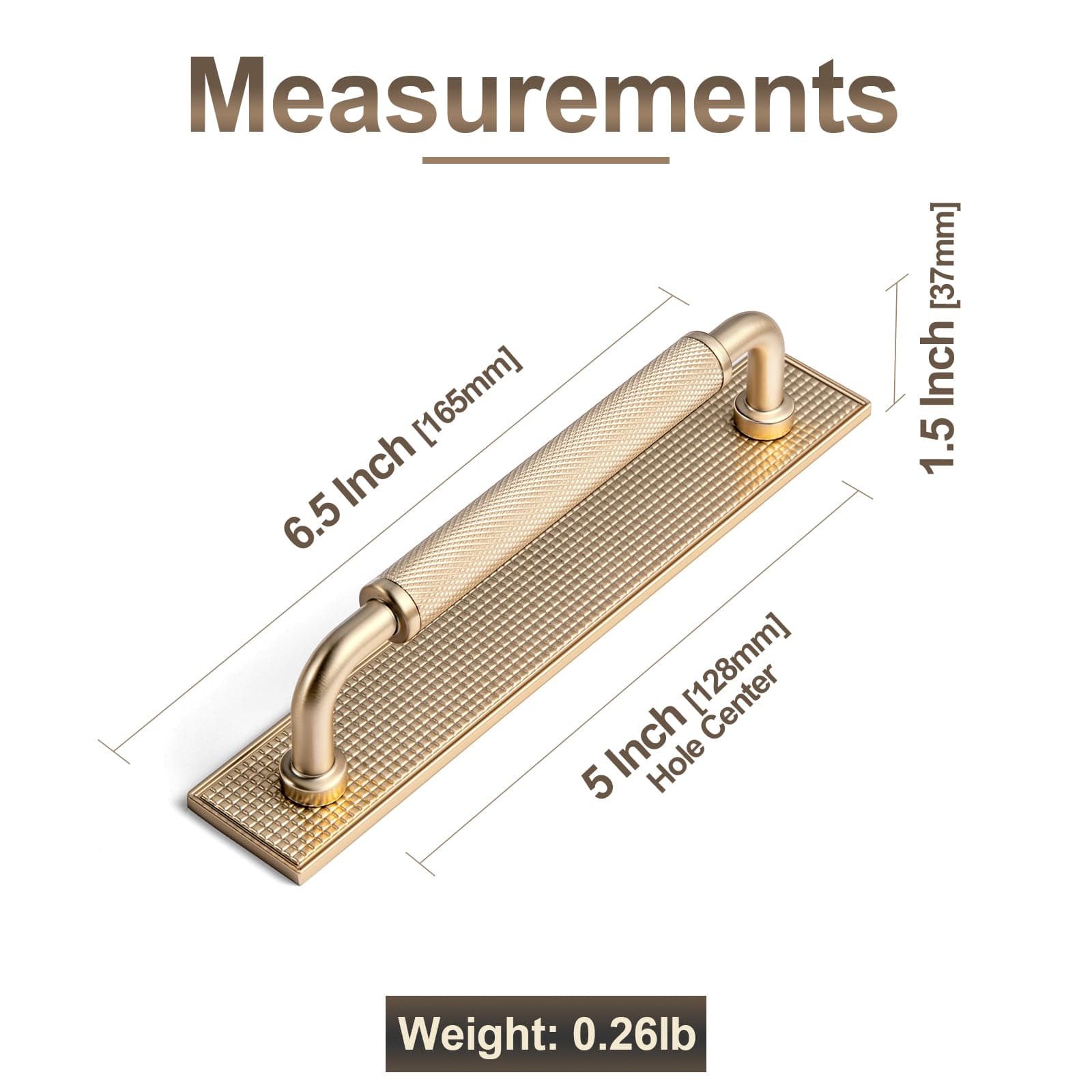 Goo-Ki Rustic Vintage Cabinet Bar Pulls with Textured Grip Knurled Metal Alloy Drawer Handles