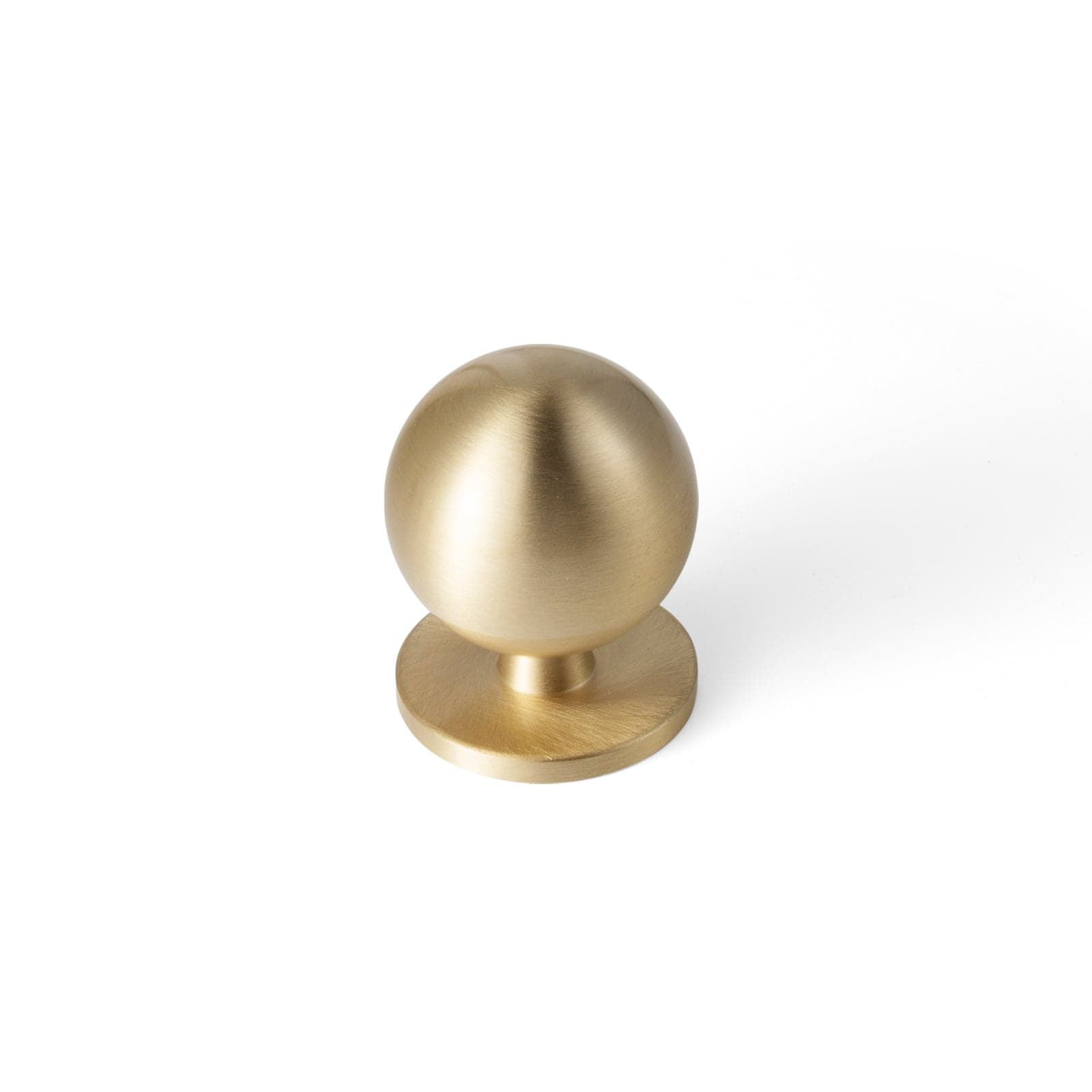 Goo-Ki Satin Brass / 1.2'' Diameter Knob / 6 Pack Solid Brass Cabinet Knobs – Premium Round Egg-Shaped Drawer Pulls for Kitchen & Bathroom