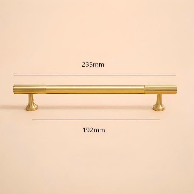 Goo-Ki Satin Brass / 7.6'' Hole Center / 2 Pack Antique Brass  Fluted Cabinet Handles Linear Knurled Solid Brass Drawer Knobs
